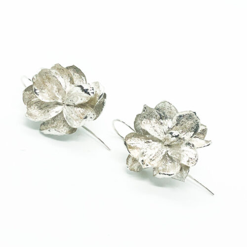 Double Lilacs silver earrings by Anneli tammik Jewellery