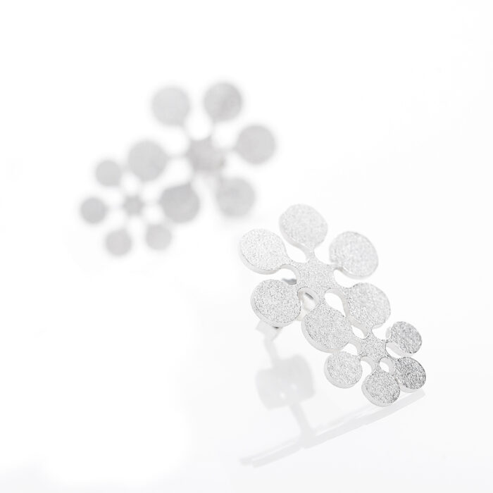 earrings Snow flowers duo silver Anneli Tammik