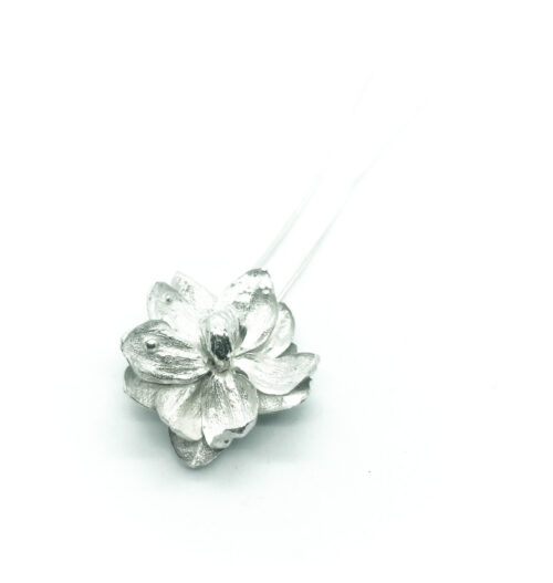 necklace double lilacs silver