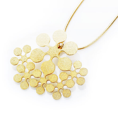 necklace Snowflowers golden