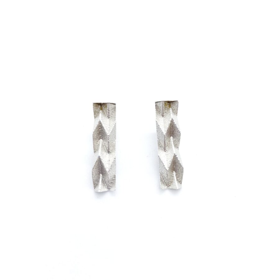 Silver earrings "Fold"