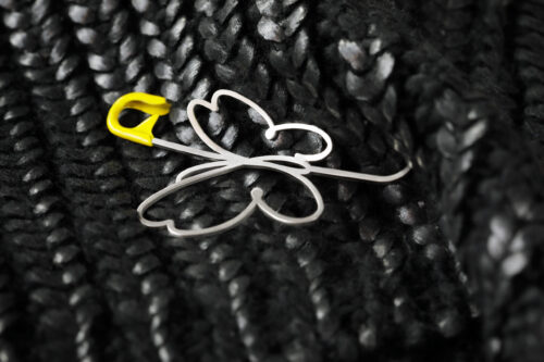 Turvanõel "Liblikas" kollane, Anneli Tammik