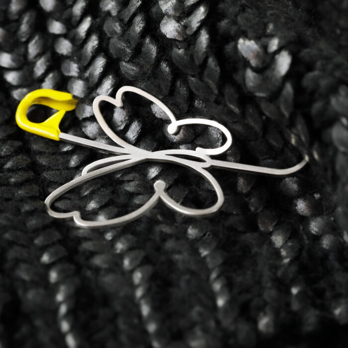 Turvanõel "Liblikas" kollane, Anneli Tammik